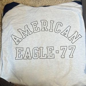 Hooded long sleeve tshirts, size large, American eagle